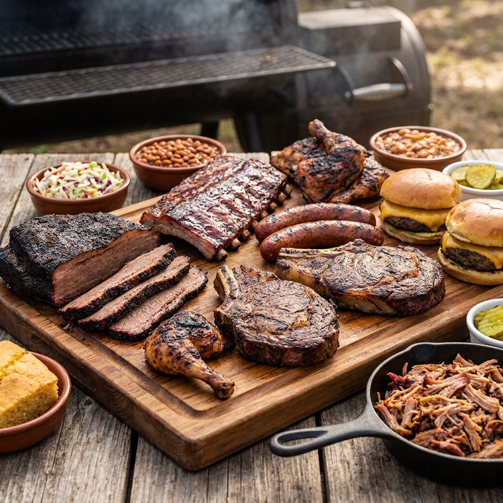 BBQ, smoked, and grilled meats